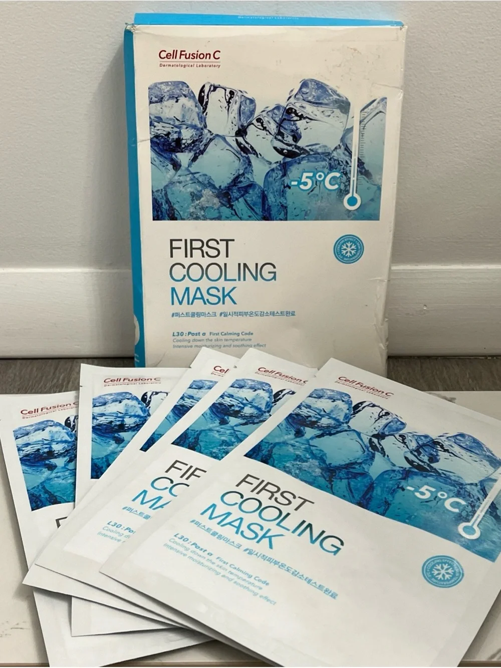 Cell Fusion C first cooling mask facial mask 5 pack